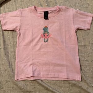 Gildan Pink Kids T-Shirt embroidered tshirt